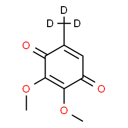 ChemSpider 2D Image | 2,3-Dimethoxy-5-(~2~H_3_)methyl-1,4-benzoquinone | C9H7D3O4