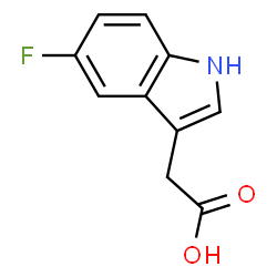 ChemSpider 2D Image | 5-Fluoroindole-3-acetic acid | C10H8FNO2