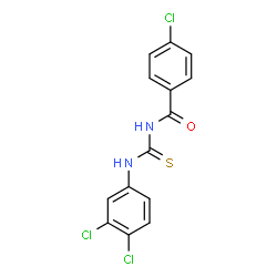 ChemSpider 2D Image | 4-Chloro-N-[(3,4-dichlorophenyl)carbamothioyl]benzamide | C14H9Cl3N2OS