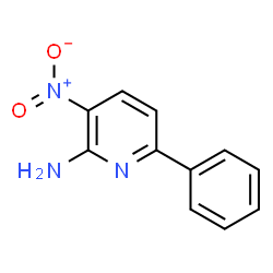 ChemSpider 2D Image | 3-Nitro-6-phenyl-2-pyridinamine | C11H9N3O2