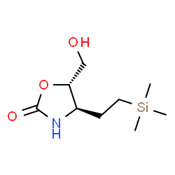 ChemSpider 2D Image | (4R,5S)-5-(Hydroxymethyl)-4-[2-(trimethylsilyl)ethyl]-1,3-oxazolidin-2-one | C9H19NO3Si