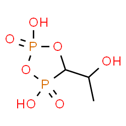 ChemSpider 2D Image | 5-(1-Hydroxyethyl)-1,3,2,4-dioxadiphospholane-2,4-diol 2,4-dioxide | C3H8O7P2