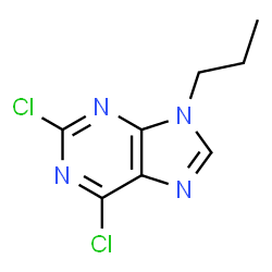 ChemSpider 2D Image | 2,6-Dichloro-9-propyl-9H-purine | C8H8Cl2N4