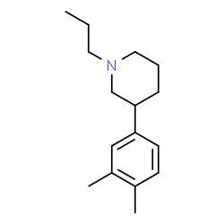 ChemSpider 2D Image | 3-(3,4-Dimethylphenyl)-1-propylpiperidine | C16H25N