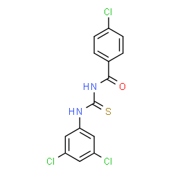 ChemSpider 2D Image | 4-Chloro-N-[(3,5-dichlorophenyl)carbamothioyl]benzamide | C14H9Cl3N2OS