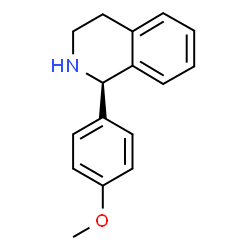 ChemSpider 2D Image | (1R)-1-(4-Methoxyphenyl)-1,2,3,4-tetrahydroisoquinoline | C16H17NO