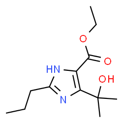 ChemSpider 2D Image | Ethyl 4-(1-hydroxy-1-methylethyl)-2-propylimidazole-5-carboxylate | C12H20N2O3