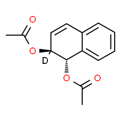 ChemSpider 2D Image | (1S,2S)-(2-~2~H)-1,2-Dihydronaphthalene-1,2-diyl diacetate | C14H13DO4