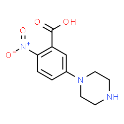 ChemSpider 2D Image | 2-Nitro-5-(1-piperazinyl)benzoic acid | C11H13N3O4