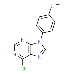 ChemSpider 2D Image | 6-Chloro-9-(4-methoxyphenyl)-9H-purine | C12H9ClN4O