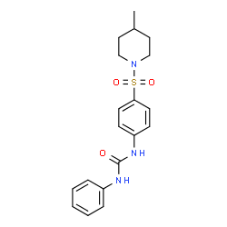 ChemSpider 2D Image | 1-{4-[(4-Methyl-1-piperidinyl)sulfonyl]phenyl}-3-phenylurea | C19H23N3O3S