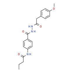 ChemSpider 2D Image | N-(4-{[2-(4-methoxyphenyl)acetohydrazido]carbonyl}phenyl)butanamide | C20H23N3O4
