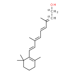 ChemSpider 2D Image | (14,15-~13~C_2_)Retinol | C1813C2H30O
