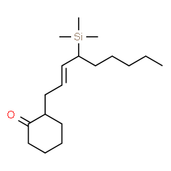 ChemSpider 2D Image | 2-[(2E)-4-(Trimethylsilyl)-2-nonen-1-yl]cyclohexanone | C18H34OSi