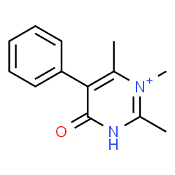 ChemSpider 2D Image | 1,2,6-Trimethyl-4-oxo-5-phenyl-3,4-dihydropyrimidin-1-ium | C13H15N2O