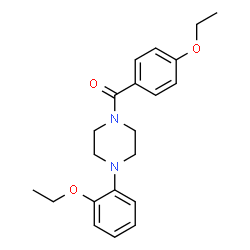ChemSpider 2D Image | (4-Ethoxyphenyl)[4-(2-ethoxyphenyl)-1-piperazinyl]methanone | C21H26N2O3