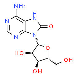 ChemSpider 2D Image | 8-Oxoadenosine | C10H13N5O5
