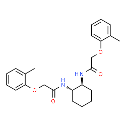 ChemSpider 2D Image | N,N'-(1S,2S)-1,2-Cyclohexanediylbis[2-(2-methylphenoxy)acetamide] | C24H30N2O4