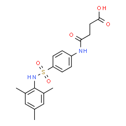 ChemSpider 2D Image | 4-{[4-(Mesitylsulfamoyl)phenyl]amino}-4-oxobutanoic acid | C19H22N2O5S