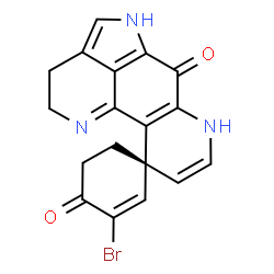 ChemSpider 2D Image | (1R)-3-Bromo-2',3',5',7'-tetrahydro-4H,6'H-spiro[cyclohex-2-ene-1,10'-pyrrolo[4,3,2-de][1,7]phenanthroline]-4,6'-dione | C18H14BrN3O2