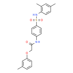 ChemSpider 2D Image | N-{4-[(2,4-Dimethylphenyl)sulfamoyl]phenyl}-2-(3-methylphenoxy)acetamide | C23H24N2O4S