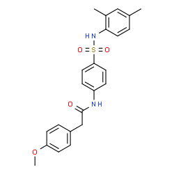 ChemSpider 2D Image | N-{4-[(2,4-Dimethylphenyl)sulfamoyl]phenyl}-2-(4-methoxyphenyl)acetamide | C23H24N2O4S