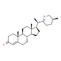 ChemSpider 2D Image | (17beta)-17-{(1R)-1-[(5S)-5-Methyl-3,4,5,6-tetrahydro-2-pyridinyl]ethyl}androst-4-en-3-one | C27H41NO