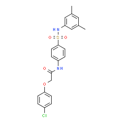 ChemSpider 2D Image | 2-(4-Chlorophenoxy)-N-{4-[(3,5-dimethylphenyl)sulfamoyl]phenyl}acetamide | C22H21ClN2O4S