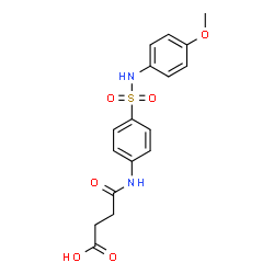 ChemSpider 2D Image | 4-({4-[(4-Methoxyphenyl)sulfamoyl]phenyl}amino)-4-oxobutanoic acid | C17H18N2O6S