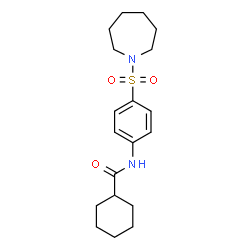 ChemSpider 2D Image | N-[4-(1-Azepanylsulfonyl)phenyl]cyclohexanecarboxamide | C19H28N2O3S