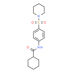 ChemSpider 2D Image | N-[4-(1-Piperidinylsulfonyl)phenyl]cyclohexanecarboxamide | C18H26N2O3S