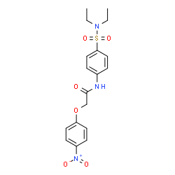 ChemSpider 2D Image | N-[4-(Diethylsulfamoyl)phenyl]-2-(4-nitrophenoxy)acetamide | C18H21N3O6S