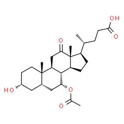 ChemSpider 2D Image | (3alpha,5beta,7alpha)-7-Acetoxy-3-hydroxy-12-oxocholan-24-oic acid | C26H40O6