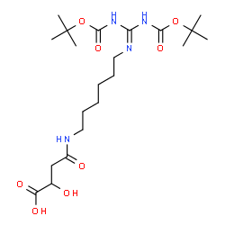 ChemSpider 2D Image | 17-Hydroxy-2,2-dimethyl-6-({[(2-methyl-2-propanyl)oxy]carbonyl}amino)-4,15-dioxo-3-oxa-5,7,14-triazaoctadec-6-en-18-oic acid | C21H38N4O8