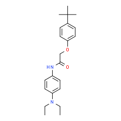 ChemSpider 2D Image | N-[4-(Diethylamino)phenyl]-2-[4-(2-methyl-2-propanyl)phenoxy]acetamide | C22H30N2O2