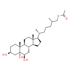 ChemSpider 2D Image | (3beta,5alpha,6beta)-3,5,6-Trihydroxycholestan-27-yl acetate | C29H50O5