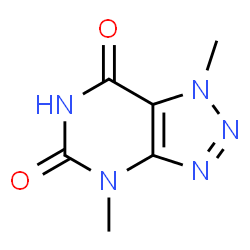 ChemSpider 2D Image | 1,4-Dimethyl-1H-1,2,3-Triazolo(4,5-D)Pyrimidine-5,7(4H,6H)-Dione | C6H7N5O2