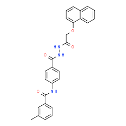 ChemSpider 2D Image | 3-Methyl-N-[4-({2-[(1-naphthyloxy)acetyl]hydrazino}carbonyl)phenyl]benzamide | C27H23N3O4