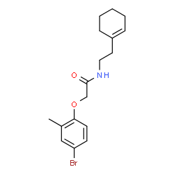 ChemSpider 2D Image | 2-(4-Bromo-2-methylphenoxy)-N-[2-(1-cyclohexen-1-yl)ethyl]acetamide | C17H22BrNO2
