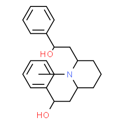 ChemSpider 2D Image | 2,2'-(1-Methyl-2,6-piperidinediyl)bis(1-phenylethanol) | C22H29NO2