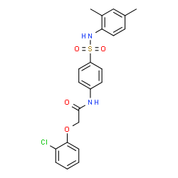 ChemSpider 2D Image | 2-(2-Chlorophenoxy)-N-{4-[(2,4-dimethylphenyl)sulfamoyl]phenyl}acetamide | C22H21ClN2O4S
