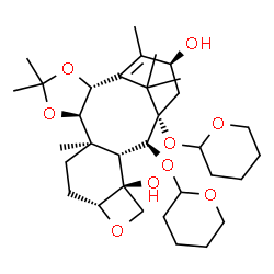 ChemSpider 2D Image | (2R,6R,7R,10R,13S,14R,15S,16S,18S)-4,4,7,19,20,20-Hexamethyl-15,16-bis(tetrahydro-2H-pyran-2-yloxy)-3,5,11-trioxapentacyclo[14.3.1.0~2,6~.0~7,14~.0~10,13~]icos-1(19)-ene-13,18-diol | C33H52O9