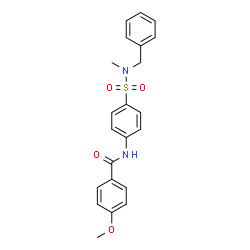 ChemSpider 2D Image | N-{4-[Benzyl(methyl)sulfamoyl]phenyl}-4-methoxybenzamide | C22H22N2O4S