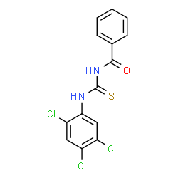 ChemSpider 2D Image | N-[(2,4,5-Trichlorophenyl)carbamothioyl]benzamide | C14H9Cl3N2OS