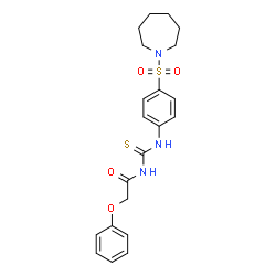 ChemSpider 2D Image | N-{[4-(1-Azepanylsulfonyl)phenyl]carbamothioyl}-2-phenoxyacetamide | C21H25N3O4S2
