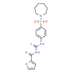 ChemSpider 2D Image | N-{[4-(1-Azepanylsulfonyl)phenyl]carbamothioyl}-2-furamide | C18H21N3O4S2