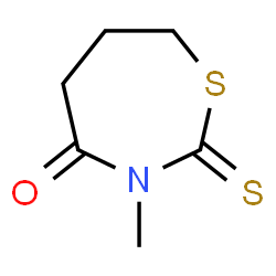 ChemSpider 2D Image | 3-Methyl-2-thioxo-1,3-thiazepan-4-one | C6H9NOS2