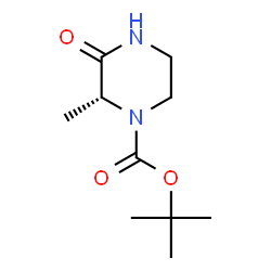 ChemSpider 2D Image | (R)-tert-Butyl 2-methyl-3-oxopiperazine-1-carboxylate | C10H18N2O3