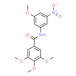 ChemSpider 2D Image | 3,4,5-Trimethoxy-N-(3-methoxy-5-nitrophenyl)benzamide | C17H18N2O7