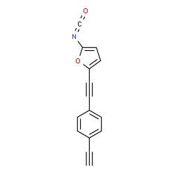 ChemSpider 2D Image | 2-[(4-Ethynylphenyl)ethynyl]-5-isocyanatofuran | C15H7NO2